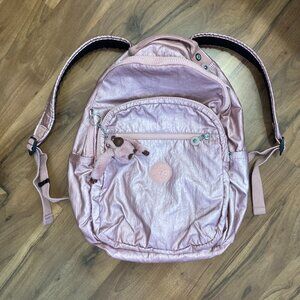 Kipling Metallic Pink 15" Laptop Backpack